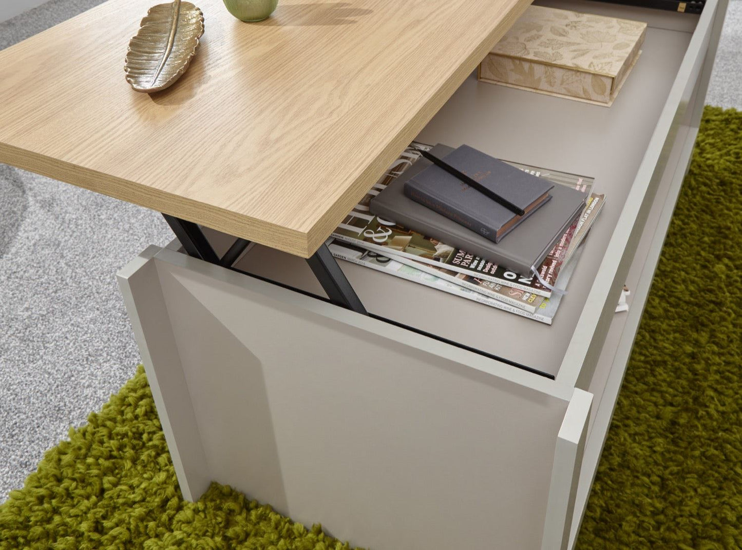 Lachlan Lift Up Coffee Table-Grey
