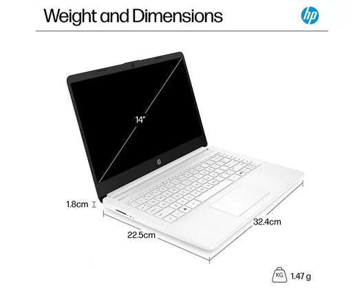 HP 14-dq6500sa 14" Laptop - Intel® N150 128gb White