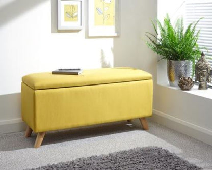 Scorento Ottoman Storage Unit-Mustard