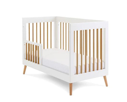 Maura Mini Cot Bed - White with Natural