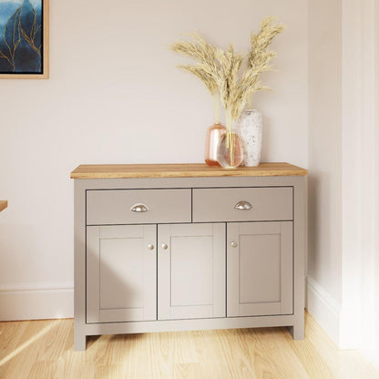 Lincoln 3 Door 2 Drawer Sideboard- Light Grey