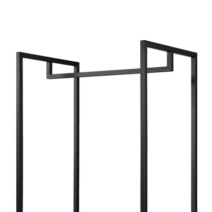 Scala Open Wardrobe with 2 Shelves - Black
