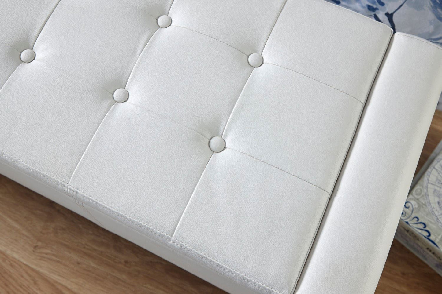 Vanessa Ottoman Bench-White