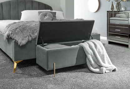 Melta Ottoman Storage Bench-Grey