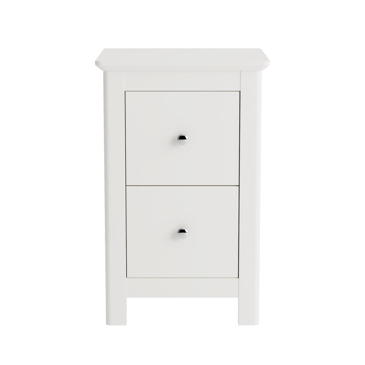 Nairn White 2 drawer petite bedside cabinet