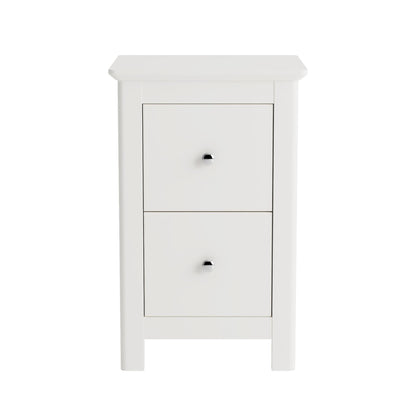 Nairn White 2 drawer petite bedside cabinet