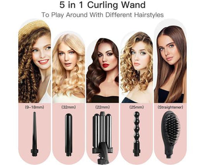 5-in-1 Curling Wand Set