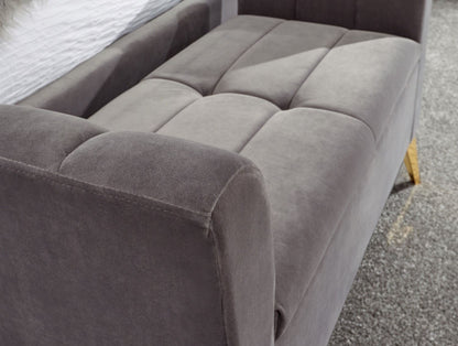 Phoebe Ottoman Storage Bench-Grey