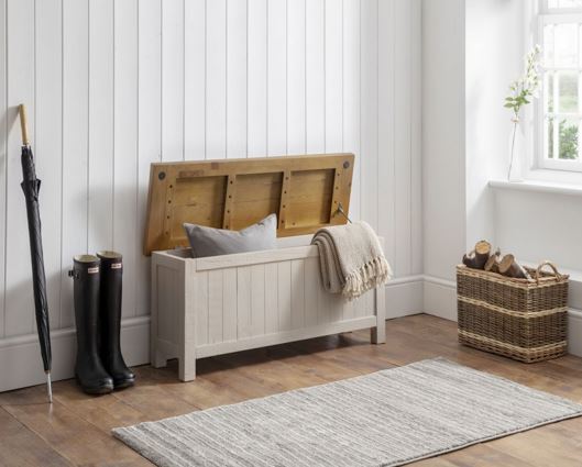 Alune Storage Bench-Grey Wash