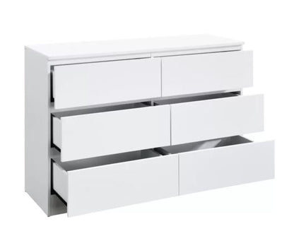 Oakley 6 Drawer Chest- White