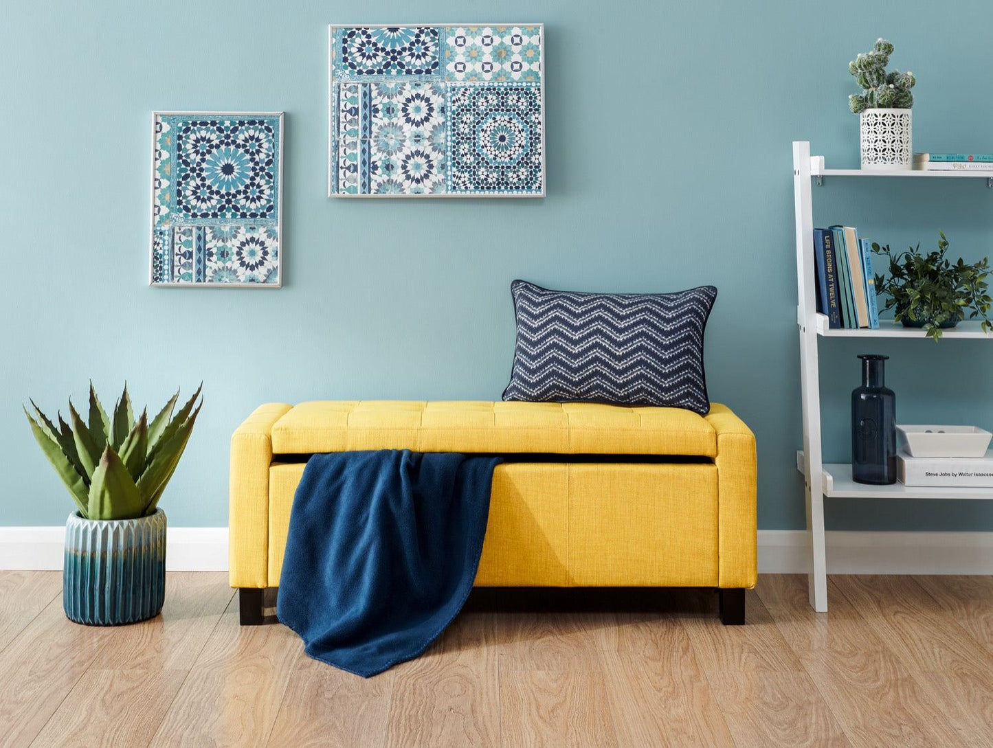 Vanessa Ottoman Bench-Mustard