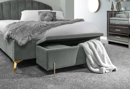 Melta Ottoman Storage Bench-Grey