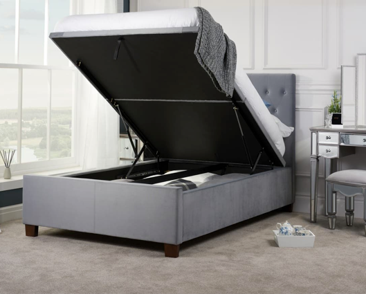 Cai Ottoman King Bed - Grey
