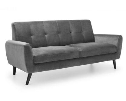 Moki 2 Seater in Dark Grey Velvet