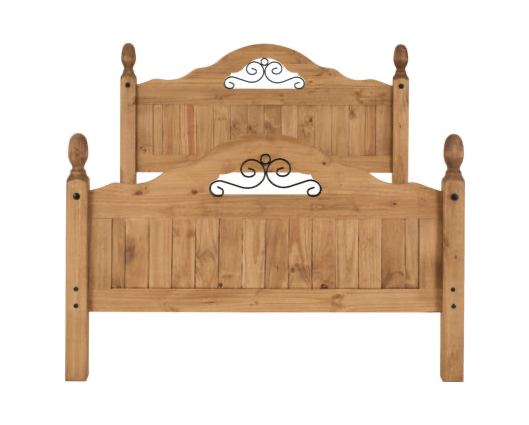 Corona Scroll 4'6" Bed High Foot End 