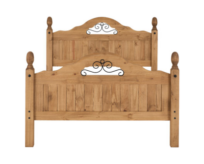 Corona Scroll 4'6" Bed High Foot End 