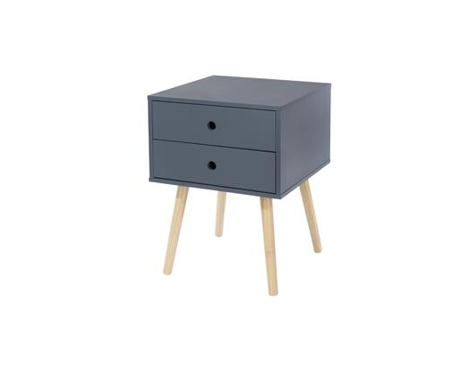 Scandia 2 Drawer Bedside Cabinet-Midnight Blue