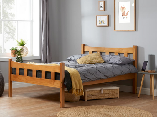 Miami Double Bed - Pine