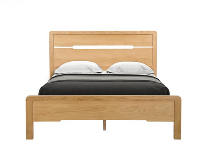 Curvus King Bed - Oak
