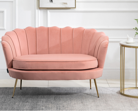 Adella 2 Seater Sofa - Coral