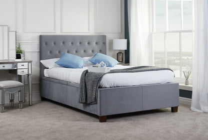 Cai Ottoman King Bed - Grey