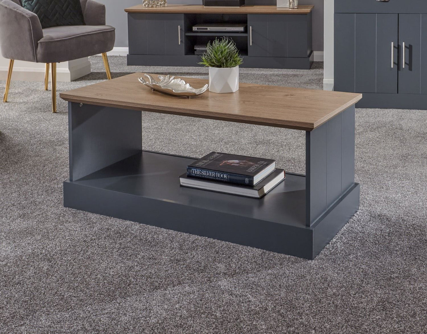 Kinsley Coffee Table-Blue