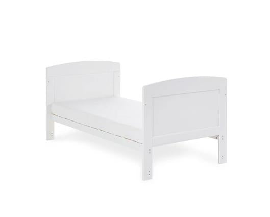 Grady Cot Bed, Under Drawer + Fibre Mattress - White