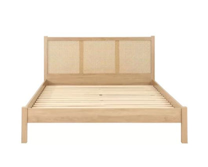 Croxley King Rattan Bed- Oak