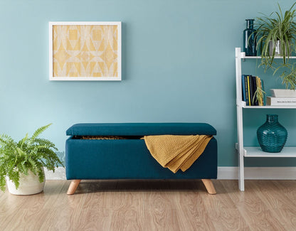 Scorento Ottoman Storage Unit-Teal