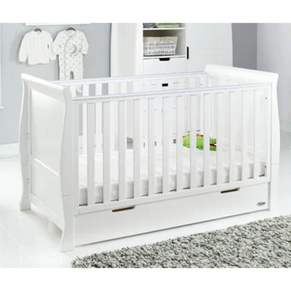 Seren Cot Bed + Breathable Mattress - White