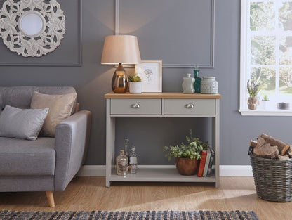 Lachlan Console Hall Table-Grey