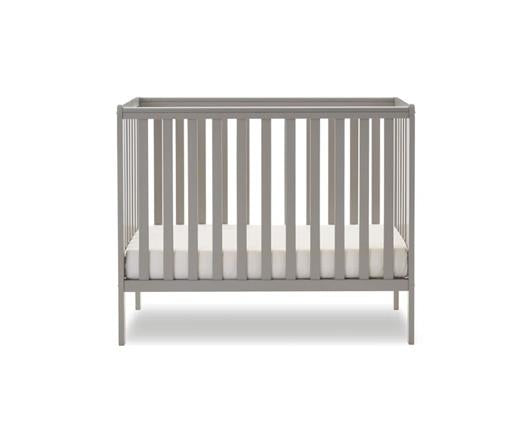 Space Saver Cot & Eco Plus Mattress-Warm Grey