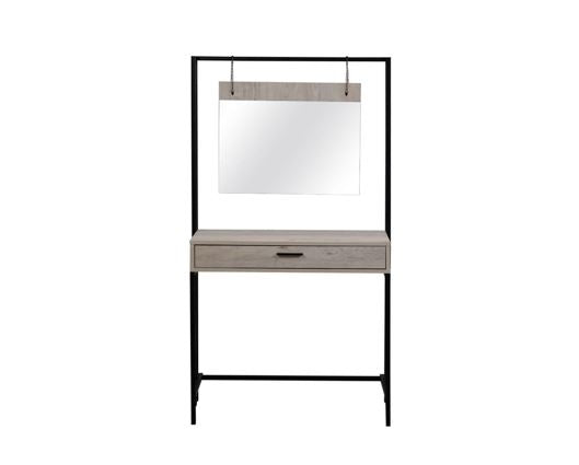 Zulu Dressing Table with Mirror-Ash Oak