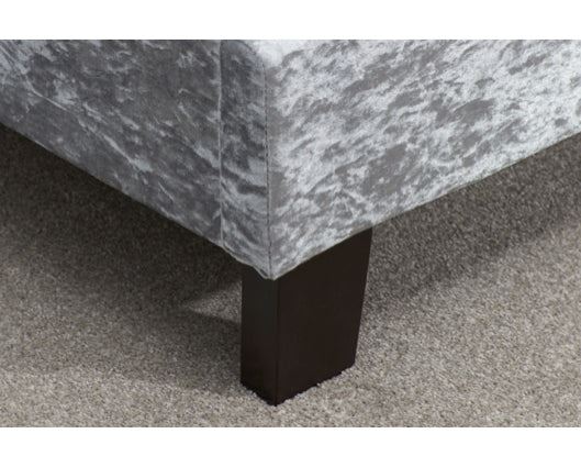 Berlin Steel Crushed Velvet Bed - King