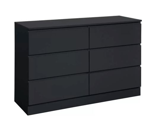 Oakley 6 Drawer Chest- Black