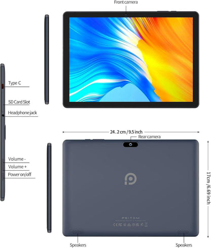 PRITOM 10 inch Android WiFi Tablet - 64GB