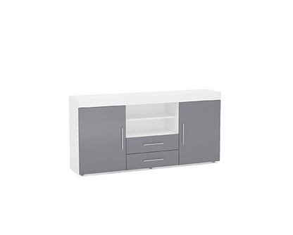 Edgeware 2 Door 2 Drawer Sideboard- White & Grey