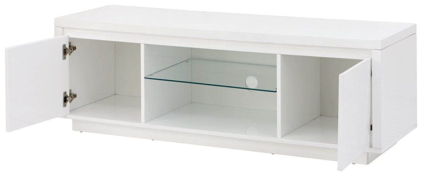 Arctic High Gloss LED Large TV Unit-White