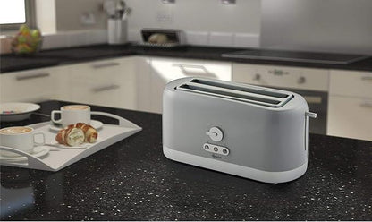 Swan 4 Slice LongSlot Toaster Grey