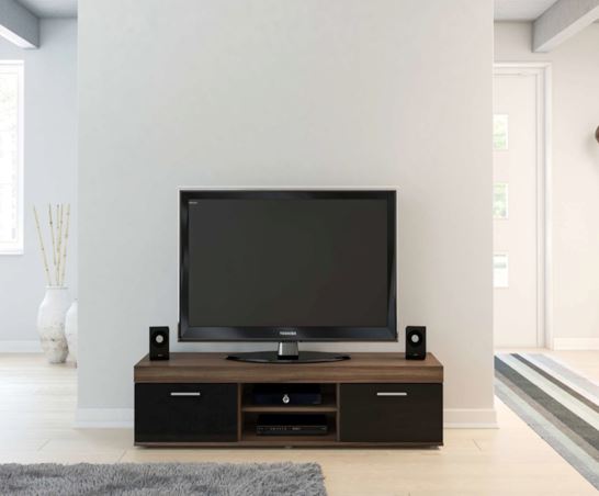 Edgeware TV Unit- Walnut & Black