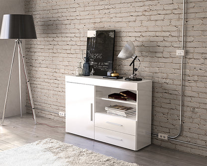 Edgeware 1 Door 2 Drawer Sideboard- White