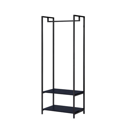 Scala Open Wardrobe with 2 Shelves - Black
