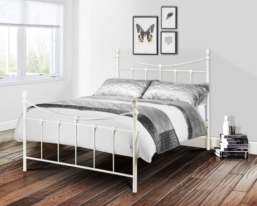 Rebecca Single Bed Stone White
