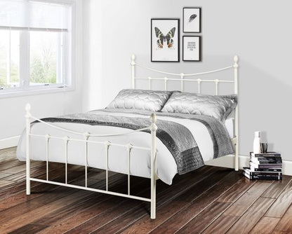 Rebecca Single Bed Stone White