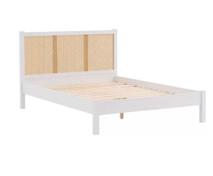 Croxley Rattan Double Bed - White