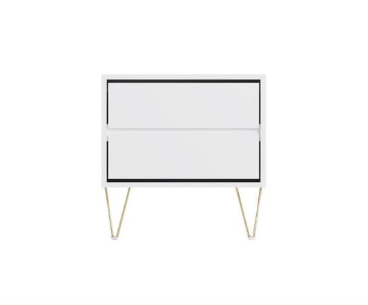 Maeve 2 Drawer Bedside- White