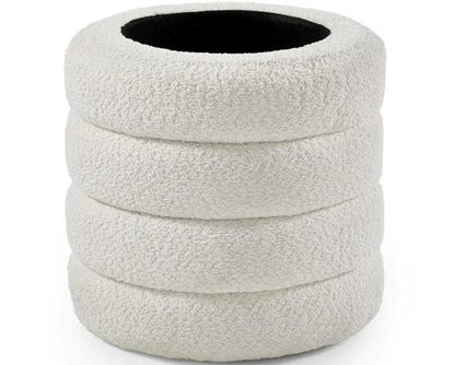 Hailey Ivory Boucle Upholstered 40cm Storage Stool