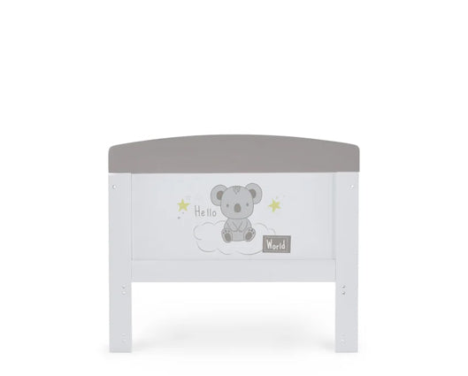 Koala Grey Cot Bed + Fibre Mattress