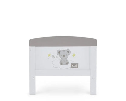 Koala Grey Cot Bed + Fibre Mattress