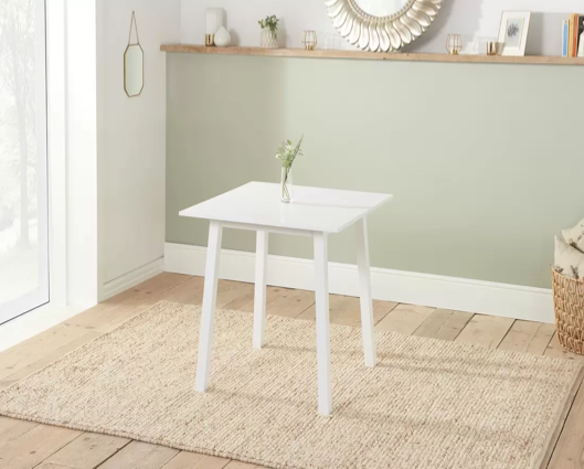 Stetson Dining Table & 2 Ladder Chairs- White